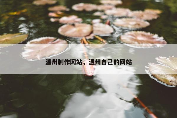 温州制作网站，温州自己的网站