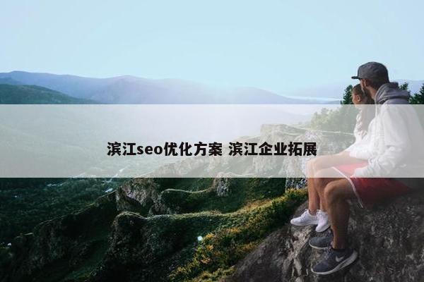 滨江seo优化方案 滨江企业拓展