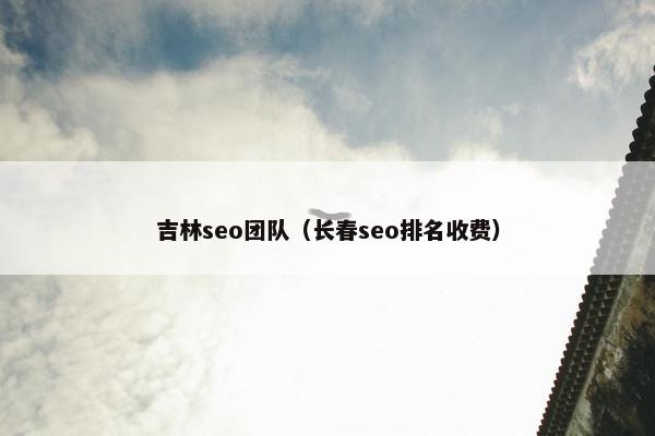 吉林seo团队（长春seo排名收费）