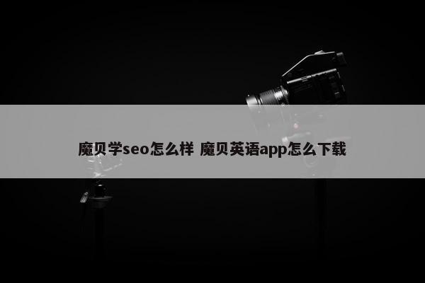 魔贝学seo怎么样 魔贝英语app怎么