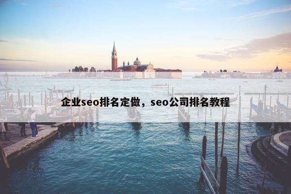 企业seo排名定做，seo公司排名教程