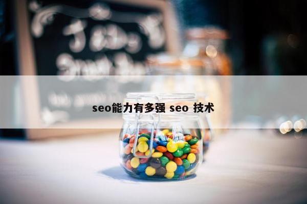 seo能力有多强 seo 技术