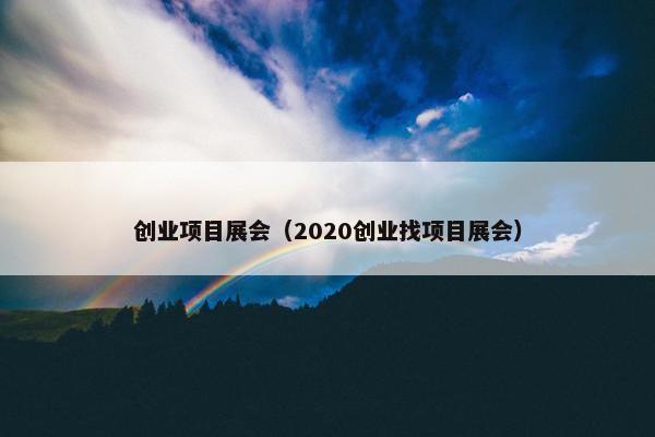 创业项目展会（2020创业找项目展会）