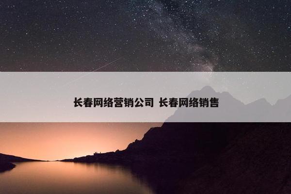 长春网络营销公司 长春网络销售