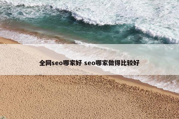 全网seo哪家好 seo哪家做得比较好