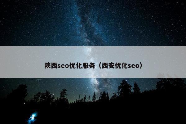 陕西seo优化服务（西安优化seo）