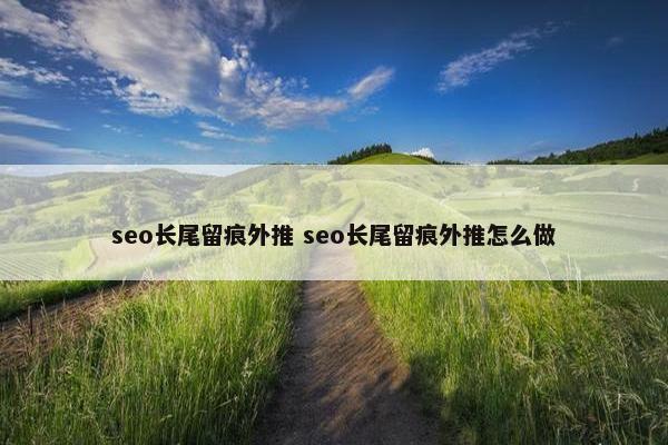 seo长尾留痕外推 seo长尾留痕外推怎么做