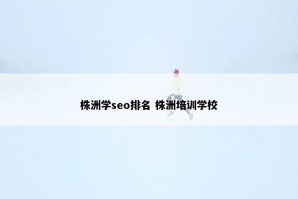 株洲学seo排名 株洲培训学校