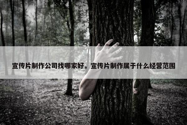 宣传片制作公司找哪家好，宣传片制作属于什么经营范围