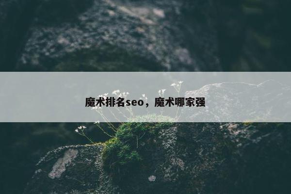 魔术排名seo，魔术哪家强