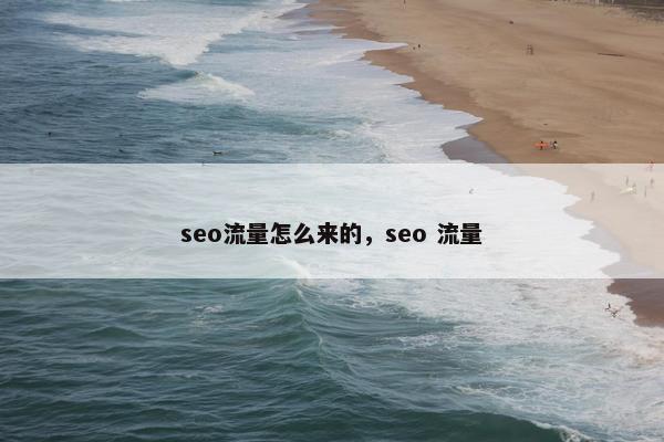 seo流量怎么来的，seo 流量