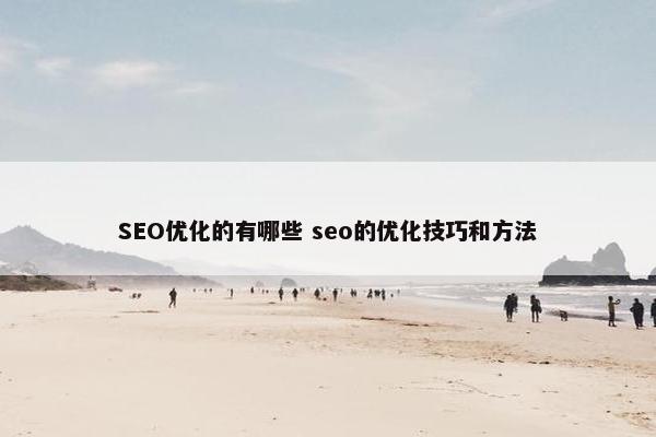 SEO优化的有哪些 seo的优化技巧和方法