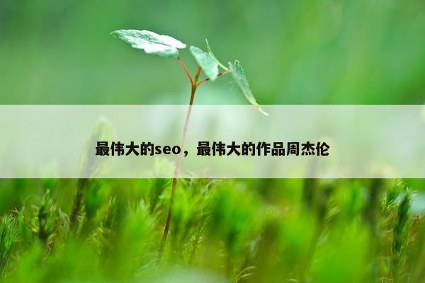 最伟大的seo，最伟大的作品周杰伦