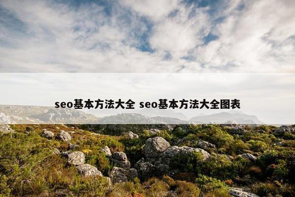 seo基本方法大全 seo基本方法大全图表