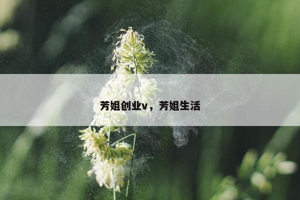 芳姐创业v，芳姐生活