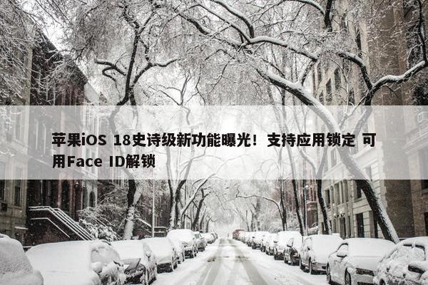 苹果iOS 18史诗级新功能曝光！支持应用锁定 可用Face ID解锁