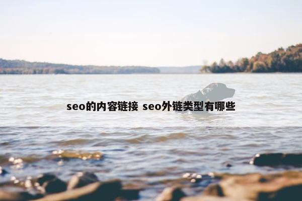 seo的内容链接 seo外链类型有哪些