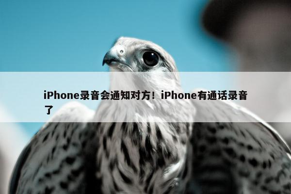 iPhone录音会通知对方！iPhone有通话录音了