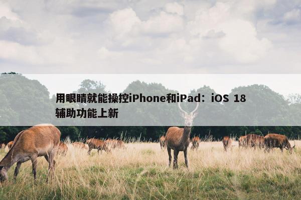 用眼睛就能操控iPhone和iPad：iOS 18辅助功能上新