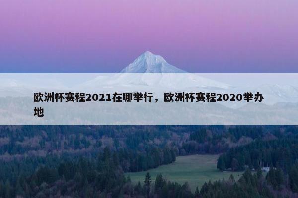 欧洲杯赛程2021在哪举行，欧洲杯赛程2020举办地