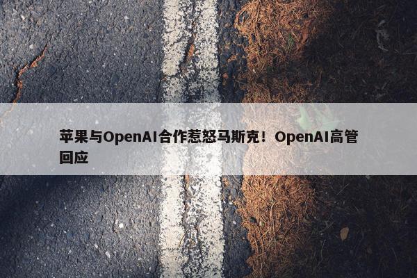 苹果与OpenAI合作惹怒马斯克！OpenAI高管回应