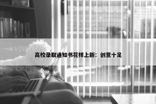 高校录取通知书花样上新：创意十足