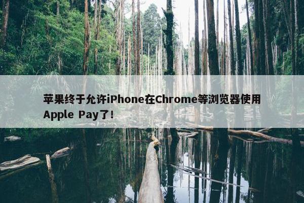 苹果终于允许iPhone在Chrome等浏览器使用Apple Pay了！