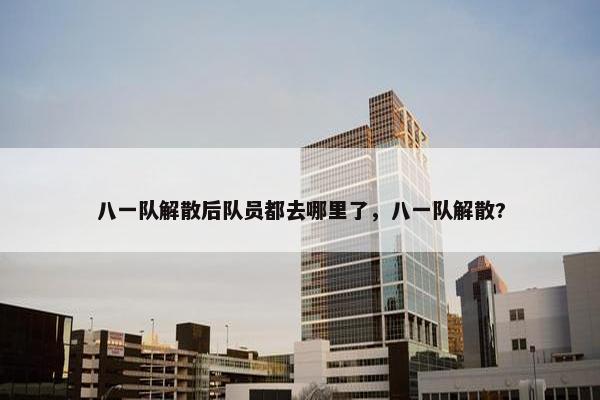 八一队解散后队员都去哪里了，八一队解散?