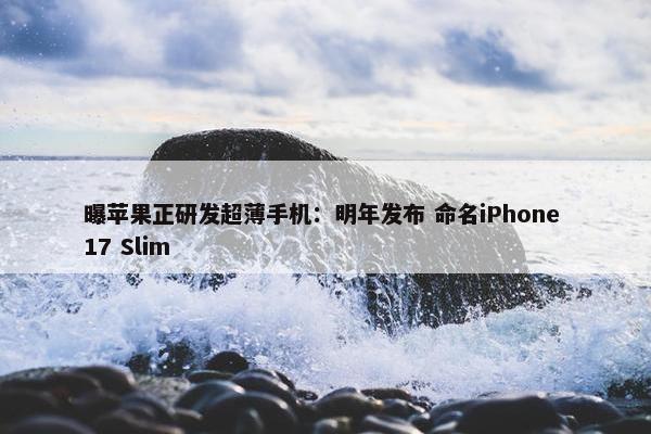 曝苹果正研发超薄手机：明年发布 命名iPhone 17 Slim