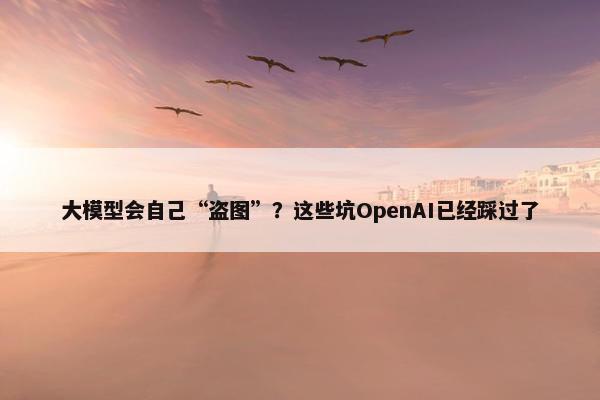 大模型会自己“盗图”？这些坑OpenAI已经踩过了