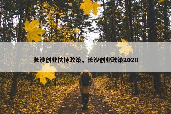 长沙创业扶持政策，长沙创业政策2020