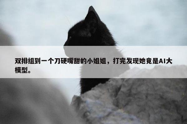 双排组到一个刀硬嘴甜的小姐姐，打完发现她竟是AI大模型。