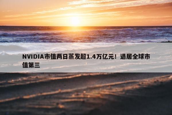 NVIDIA市值两日蒸发超1.4万亿元！退居全球市值第三