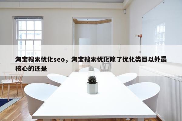 淘宝搜索优化seo，淘宝搜索优化除了优化类目以外最核心的还是