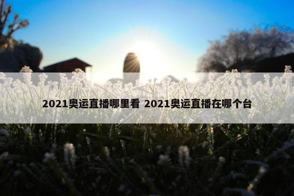 2021奥运直播哪里看 2021奥运直播在哪个台