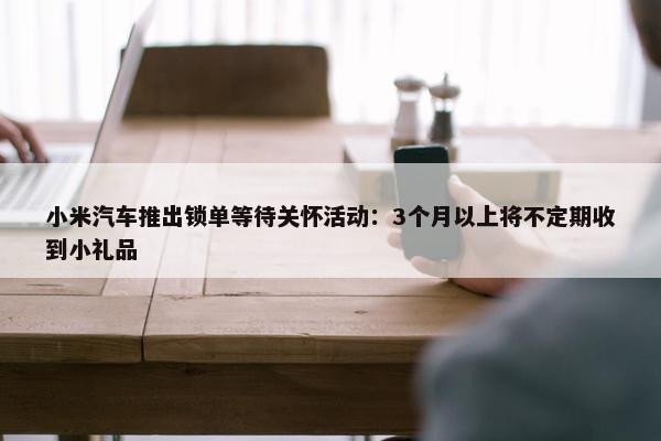 小米汽车推出锁单等待关怀活动：3个月以上将不定期收到小礼品