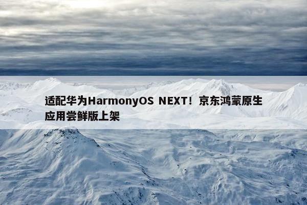 适配华为HarmonyOS NEXT！京东鸿蒙原生应用尝鲜版上架