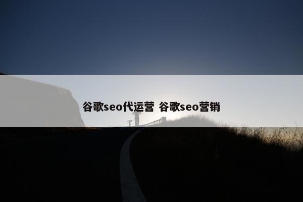 谷歌seo代运营 谷歌seo营销