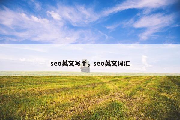 seo英文写手，seo英文词汇