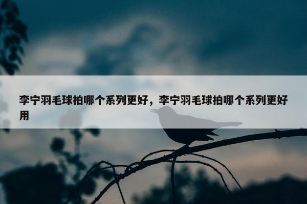 李宁羽毛球拍哪个系列更好，李宁羽毛球拍哪个系列更好用