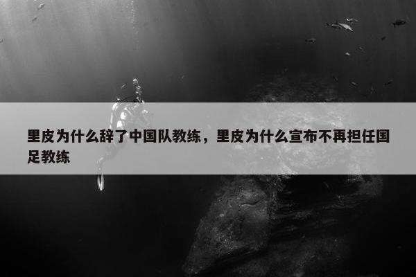 里皮为什么辞了中国队教练，里皮为什么宣布不再担任国足教练