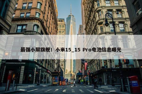 最强小屏旗舰！小米15_15 Pro电池信息曝光