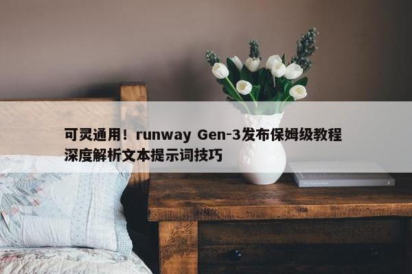 可灵通用！runway Gen-3发布保姆级教程 深度解析文本提示词技巧