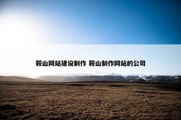 鞍山网站建设制作 鞍山制作网站的公司