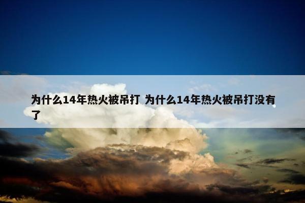 为什么14年热火被吊打 为什么14年热火被吊打没有了