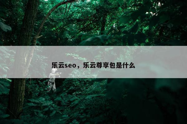 乐云seo，乐云尊享包是什么