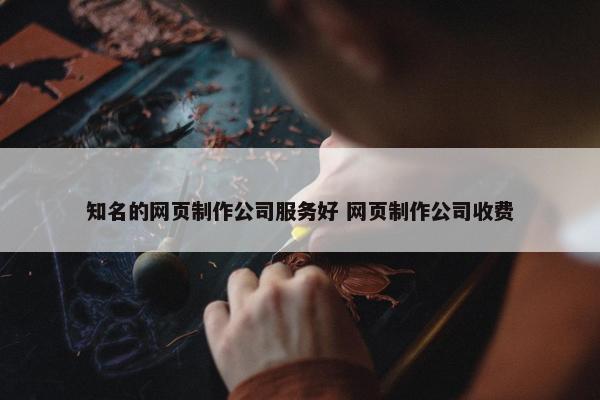 知名的网页制作公司服务好 网页制作公司收费