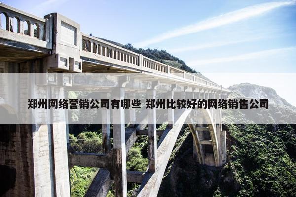 郑州网络营销公司有哪些 郑州比较好的网络销售公司