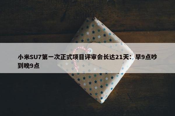 小米SU7第一次正式项目评审会长达21天：早9点吵到晚9点