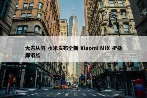 大方从容 小米发布全新 Xiaomi MIX 折叠屏家族